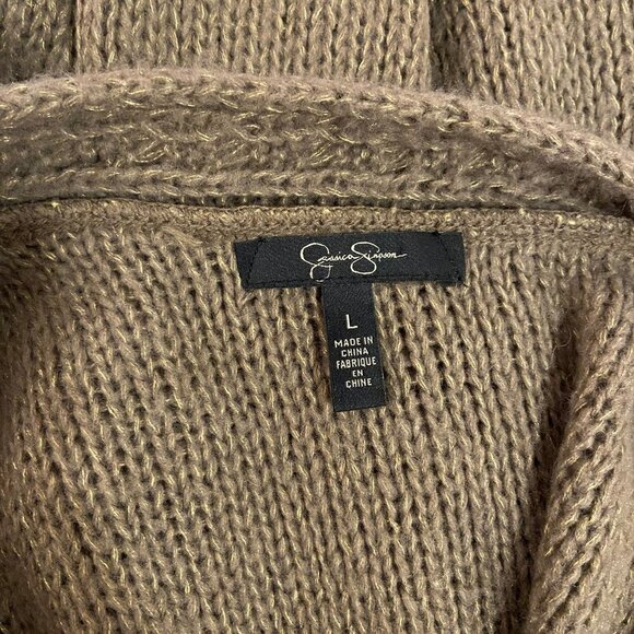 ⭐4 FOR $20⭐ Jessica Simpson Women's Brown Knit Cozy Sweater - Size Large - Picture 5 of 5